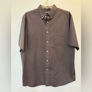 Men's Classic Brown Short Sleeve Shirt, Daniel Cremieux,